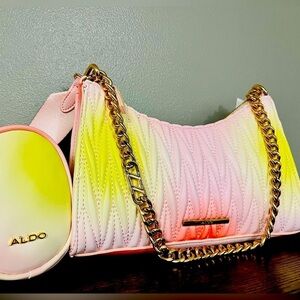 ALDO Ombré Ruffle Crossbody + Coin Purse | NWT​